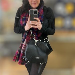 Burberry black bridle saddle bag